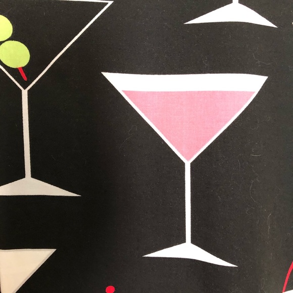 Cotton Martini Cocktail Print Pants - Waist 32 - Picture 8 of 11